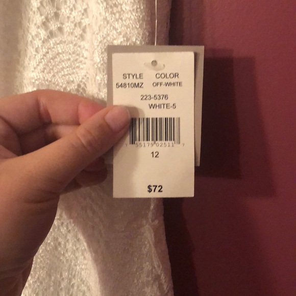 Danny and Nicole Size 12 White Dress - Picture 4 of 5